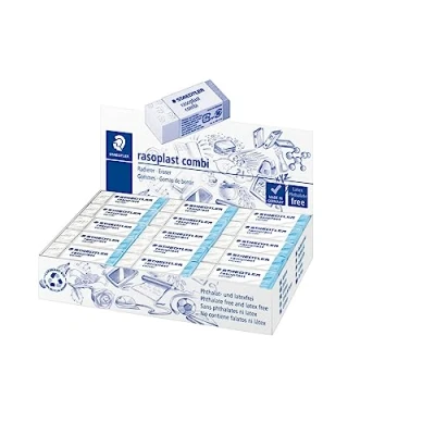 Image de Staedtler 526BT30 Lot de 30 gommes Rasoplast pour encre et crayon papier 42 x 18 12 mm