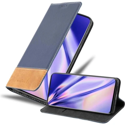 Afbeelding van Cadorabo Hoesje geschikt voor Samsung Galaxy S20 PLUS in DONKERBLAUW BRUIN Beschermhoes met magnetische sluiting, standfunctie en kaartvakje Book Case Cover Etui