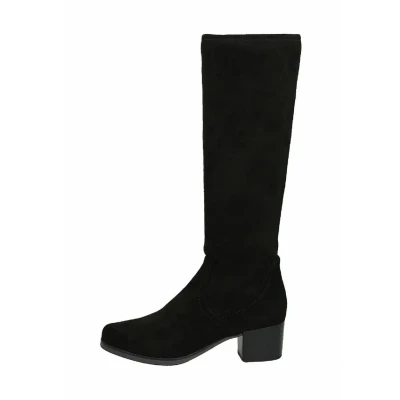 Afbeelding van CAPRICE 9 25506 41 platte dameslaarzen, Zwarte stretch, 40 EU