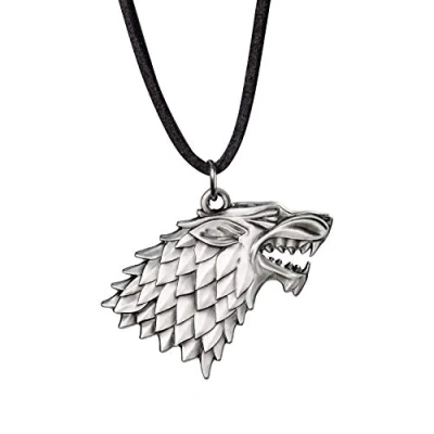Afbeelding van The Noble Collection games Of Thrones Stark Sigil kostuum voor dames, 3,5 cm, onbewogen metalen hanger, GOT filmset rekwisieten, cadeaus familie, vrienden en van Fans