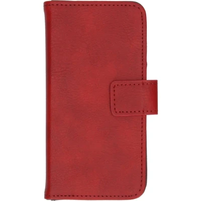 Afbeelding van iMoshion Hoesje Geschikt voor iPhone SE (2022) / (2020) 8 7 6s 6 Met Pasjeshouder Luxe Bookcase Rood