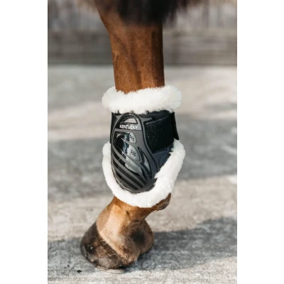 Afbeelding van Kentucky Horsewear Young Horse Fetlock Boots Bruin Vegan Sheepskin Leather Maat L