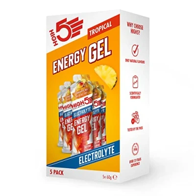 Afbeelding van Energy Gel Elektrolyten Met toegevoegde mineralen High5 Tropical 5 stuks