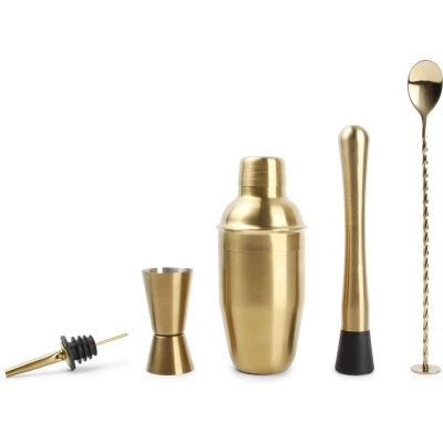 Afbeelding van Salt &amp; Pepper Cocktailset Bar Goud 7 Delig