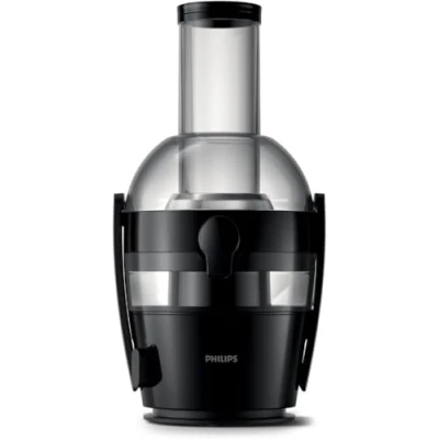 Image de Philips Viva Collection Centrifugeuse, 800 Watts de Puissance, 2L, Appli Recettes HomeID, Ouverture Remplissage XL, Nettoyage Rapide, Negro/Transparent (HR1856/70)