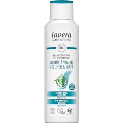 Afbeelding van lavera Volume &amp; vitaliteit verzorgende shampoo, zonder siliconen, volume, soepelheid en spankracht, veganistisch, natuurlijke cosmetica, 250 ml