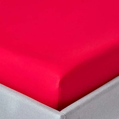 Afbeelding van Homescapes hoeslaken rood, draaddichtheid 200, 90 x 190 cm