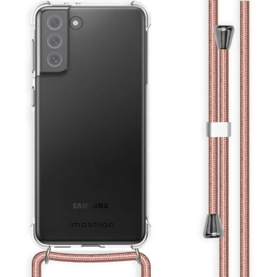 Afbeelding van iMoshion Hoesje Geschikt voor Samsung Galaxy S21 FE met koord Backcover Transparant