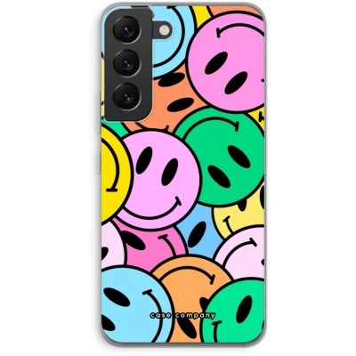 Afbeelding van Case Company® hoesje geschikt voor Samsung Galaxy S22 Smiley N1 Soft Cover Telefoonhoesje Bescherming aan alle Kanten en Schermrand