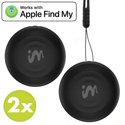 Afbeelding van imoshion Mini Tag Bluetooth Tracker voor iOS 2 pack Zwart