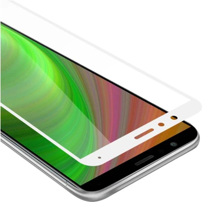 Afbeelding van Cadorabo Screenprotector geschikt voor Honor 7X Volledig scherm pantserfolie Beschermfolie in TRANSPARANT met WIT Gehard (Tempered) display beschermglas 9H hardheid 3D Touch