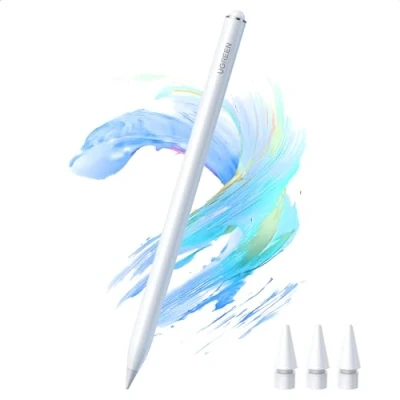 Afbeelding van UGREEN Snellaadpen, magnetische bevestiging, 12 uur, looptijd, palmafwijzing, detectie, kantelbaar, compatibel met iPad Pro 12,9 11 inch 2018 tot 2022, Air 4 5, 10, mini 6