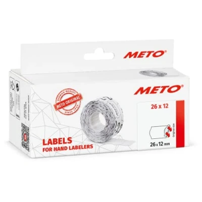 Afbeelding van METO Prijslabels 9506163 Permanent hechtend Breedte etiket: 26 mm Hoogte 12 Wit 1 stuk(s)