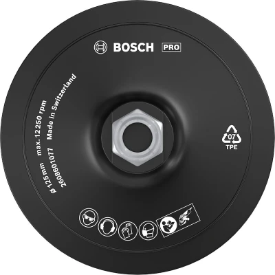 Image de BOSCH 2608601077 tampon d&#039;appui avec système velcro 125 mm, 12,500 o.p.m.