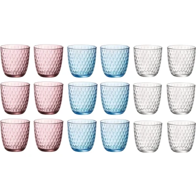 Afbeelding van Bormioli Rocco Gekleurde Glazenset Slot 18 stuks