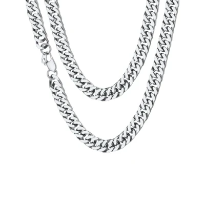 Afbeelding van Chaine Homme Collier Enfant Acier Inoxydable Gros Maille Cubain Garcon Gourmette Massif Ras de Cou Punk Hip Hop 51 cm 10mm Bijoux Cadeau Noël Mariage Anniversaire Saint Valentin
