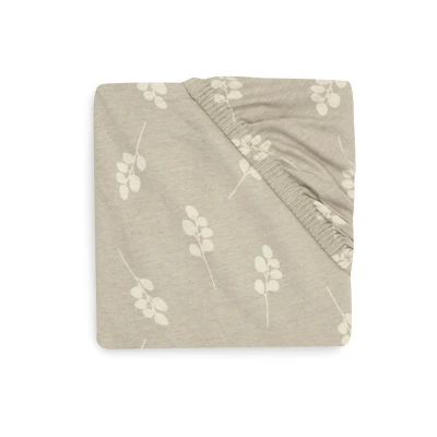 Afbeelding van Jollein Hoeslaken Jersey 70x140cm Twig Olive Green