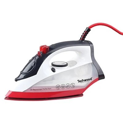 Afbeelding van Techwood Strijkijzer, zwart/wit/rood