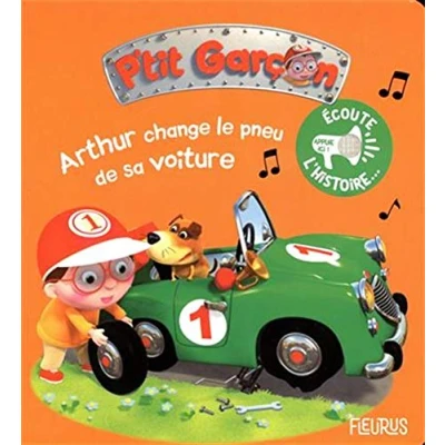 Afbeelding van Arthur change le pneu de sa voiture