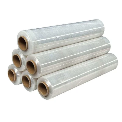 Afbeelding van Kortpack Handwikkelfolie 12my X 45cm 300meter Eenzijdig Klevend Transparant (6 Rollen)