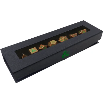 Afbeelding van Heavy Metal Fall 21 Copper and Green RPG Dice Set for Dungeons &amp; Dragons