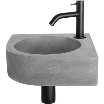 Afbeelding van Fonteinset Differnz Cleo (Rond, Beton, Matzwart)