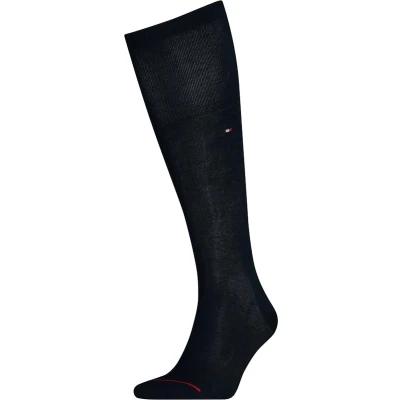 Afbeelding van Tommy Hilfiger Tailored Mercerized Kneehigh (1 pack) heren kniekousen donkerblauw Maat: 39 42