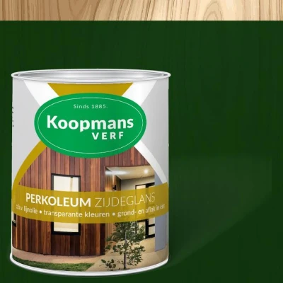 Afbeelding van Koopmans Perkoleum Zijdeglans Dekkend Ready Mixed 0,75 ltr 206 donkergroen Buitengevel &amp; Tuin