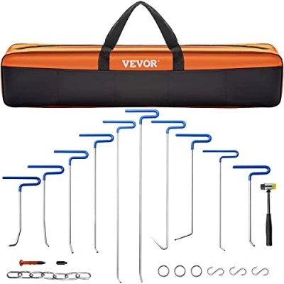 Image de VEVOR extracteur de bosses en acier inoxydable, Kits réparation sans peinture, élimination la grêle, 20 pièces