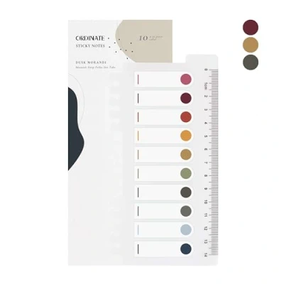 Afbeelding van Ordinate 200 stuks transparante zelfklevende notities, kunststof, paginamarker, planner, plaknotities, boektabbladen, bladwijzers, accessoires voor bullet journal