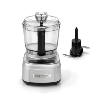 Afbeelding van Cuisinart mini Prep Pro Compacte keukenmachine Mixer Pulsefunctie en druppelgaten Zilver 900ml