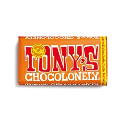 Afbeelding van Tony&#039;s Chocolonely Volmelkchocolade met karamel en zeezout Chocolade bord karamelstukjes 32% cacao 1 x 180 g Chocolate België