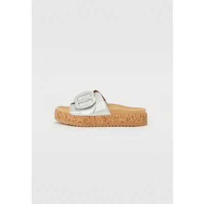 Afbeelding van Gabor Pantoffels, Dames, Maat: 40, Silber Leer