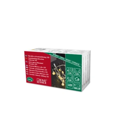 Afbeelding van Konstsmide 3158 803 Motief lichtketting Ballen Binnen werkt op batterijen Aantal lampen 20 LED Warmwit Verlichte lengte: 1.9 m