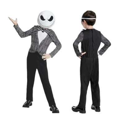 Image de Disguise 141379K EU 6 Déguisement classique Jack Skellington pour garçon, multicolore