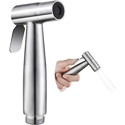 Afbeelding van PIQIUQIU Toiletsproeier voor bidet, handdouche bidet toilet, roestvrij staal, handleiding persoonlijke hygiëne, douche, badkamer, toilet