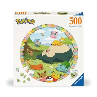 Image de Puzzle rond Ravensburger Pokemon en fleur 500 pièces
