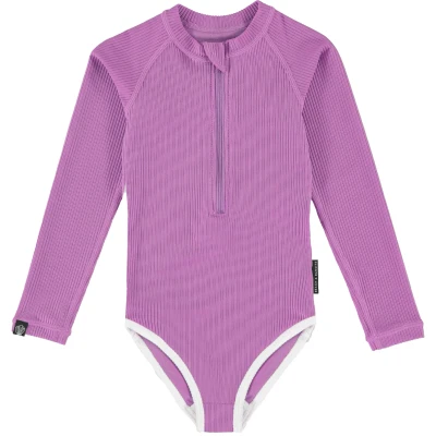 Afbeelding van Beach &amp; Bandits Orchid Ribbed Badpak Junior Purple 116 122 Paars Badpakken