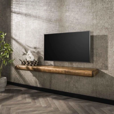 Afbeelding van Hoyz Collection Wandplank Sleek 170cm Massief Mango Zandkleur