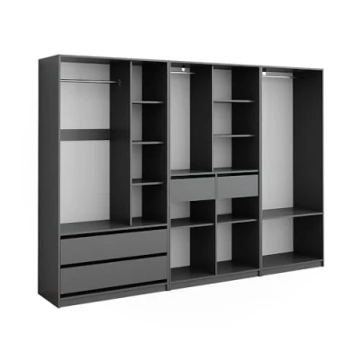 Afbeelding van Vicco Garderobekast Elmo, Antraciet, 100 x 200 cm Set met 3 delen