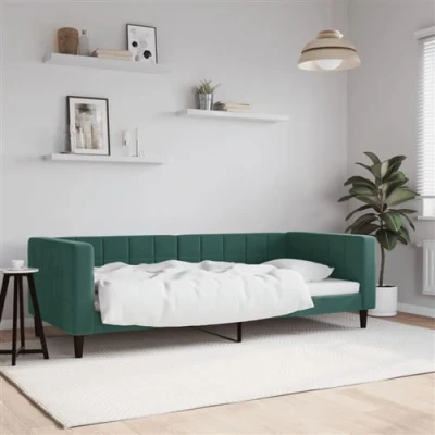 Afbeelding van vidaXL Slaapbank 90x200 cm fluweel donkergroen