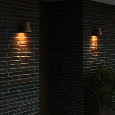 Afbeelding van Nordlux Kyklop Cone wandlamp roestkleurig