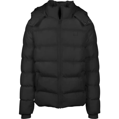 Afbeelding van Urban Classics Hooded Puffer Winterjas voor kinderen, Maat: 146/152, Black