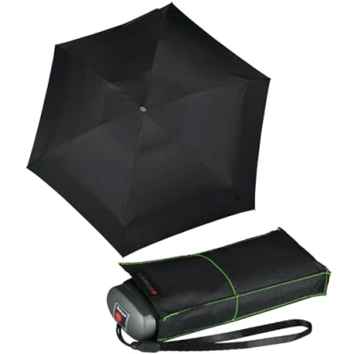 Afbeelding van Knirps Reiszakparaplu, Neon Zwart, Zakparaplu Super Mini