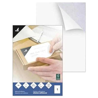 Afbeelding van Kangaro etiketten universeel inkjet/laser/kopieer / 210x297mm 25 vel 1 sticker per K 210297