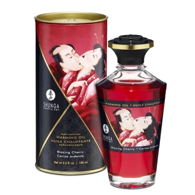 Image de SHUNGA Huile Chauffante Aphrodisiaque Cerise Ardente