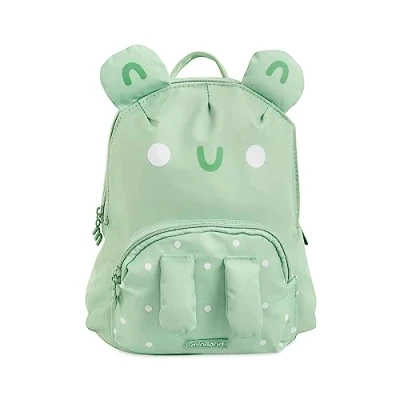 Afbeelding van Miniland Ecothermibag Kid Frog Geïsoleerde kinderrugzak voor kinderdagverblijf, uitstapjes en snacks, gemaakt van gerecycled textiel. Groen