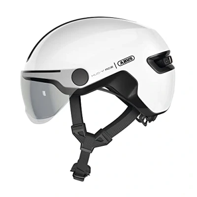 Afbeelding van Abus Hud Y ACE Fietshelm Shiny White