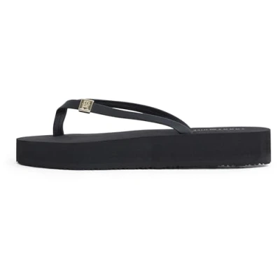 Afbeelding van Tommy Hilfiger Teensandalen, Dames, Maat: 38, Black Schoenen