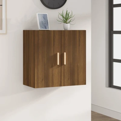 Afbeelding van Wandkast 60x30x60 cm bewerkt hout bruin eikenkleur